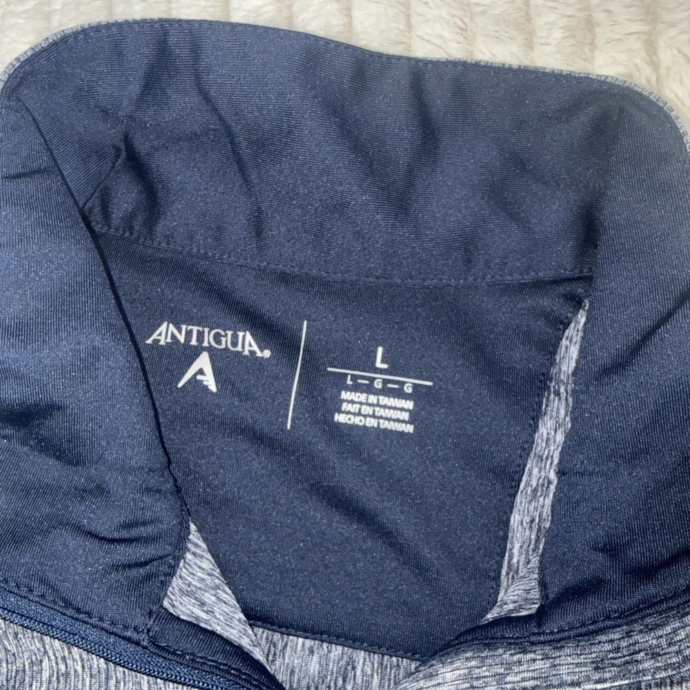 Antigua Chicago Bears Mens 1/4 Zip Long Sleeved Pullover Blue NFL Football LARGE - Picture 3 of 11